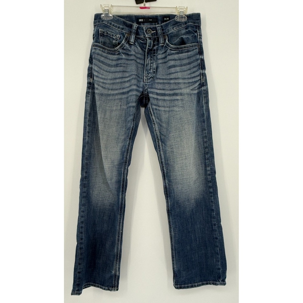 BKE Jake Straight Leg Distressed Blue Jeans 30x30 Medium Wash Denim y2k